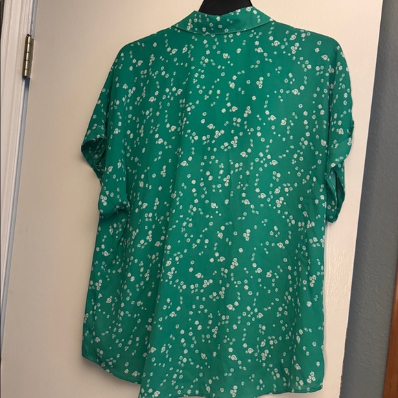 Cabi Replay Green Floral Blouse XL - Picture 6 of 6